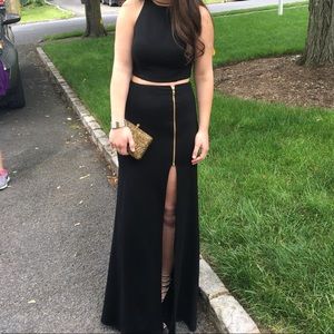 Sherri Hill Black Two Piece Gown